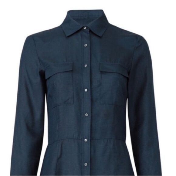 Scotch & Soda Maison Scotch Dark Blue Shirt Dress with Pin Stripes Size M - Picture 11 of 11